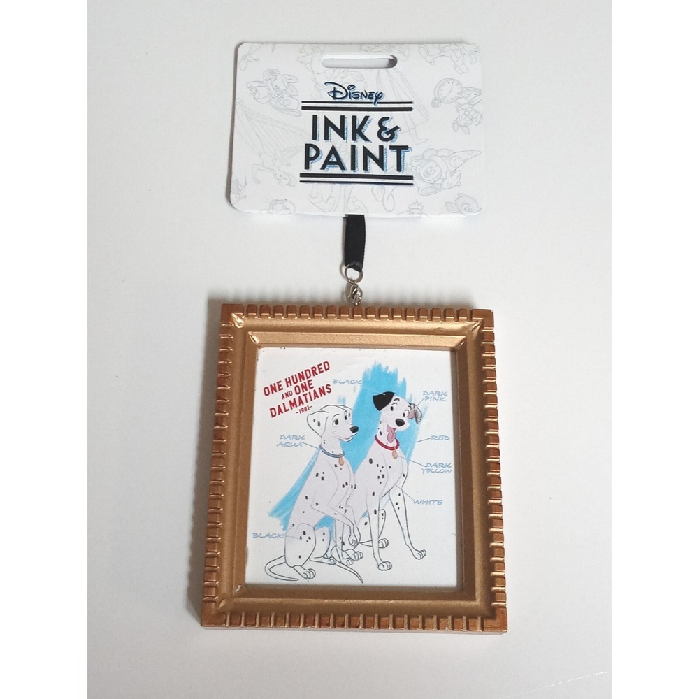 Disney Ink & Paint 101 DALMATIONS Framed Canvas Picture/Ornament NWT